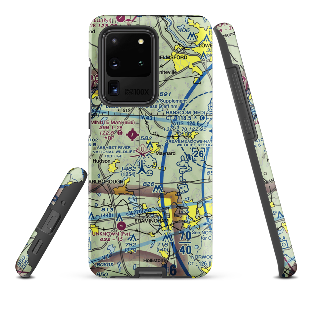 Sids Airport (MA52) VFR Sectional Samsung Phone Case Samsung Galaxy S20 Ultra model shown