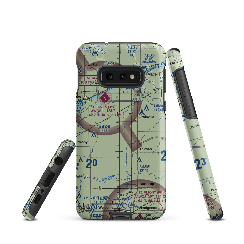 Sieg's Farm Airport (MY00) VFR Sectional Samsung Phone Case Samsung Galaxy S10 Plus model shown