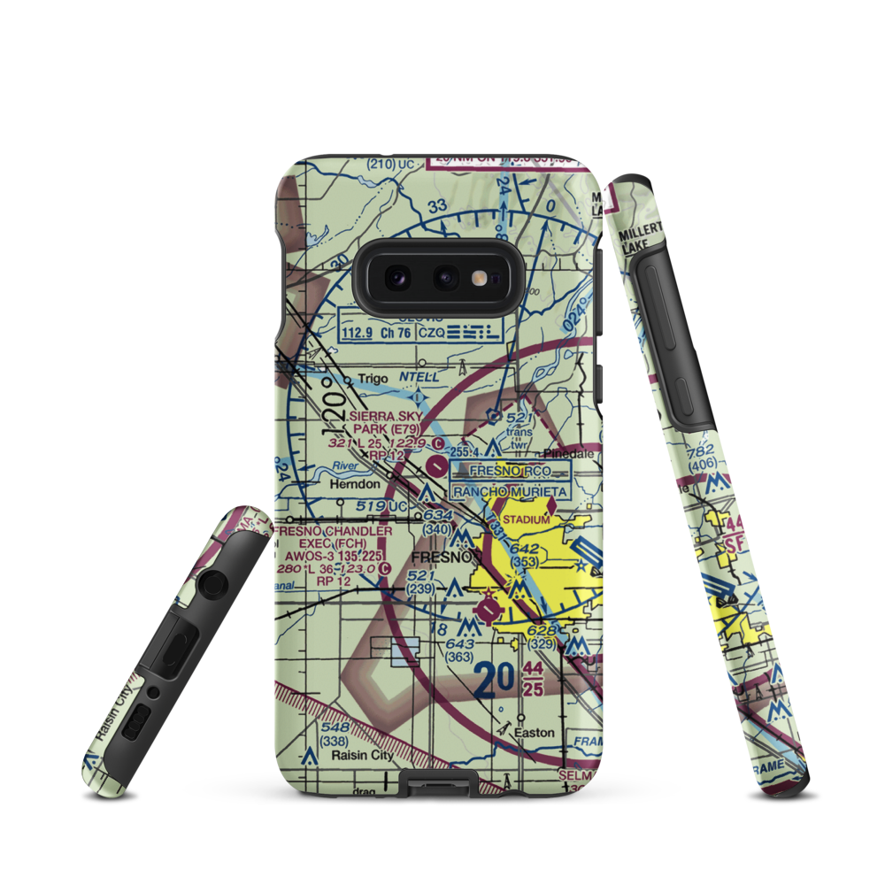Sierra Sky Park Airport (E79) VFR Sectional Samsung Phone Case Samsung Galaxy S10 Plus model shown