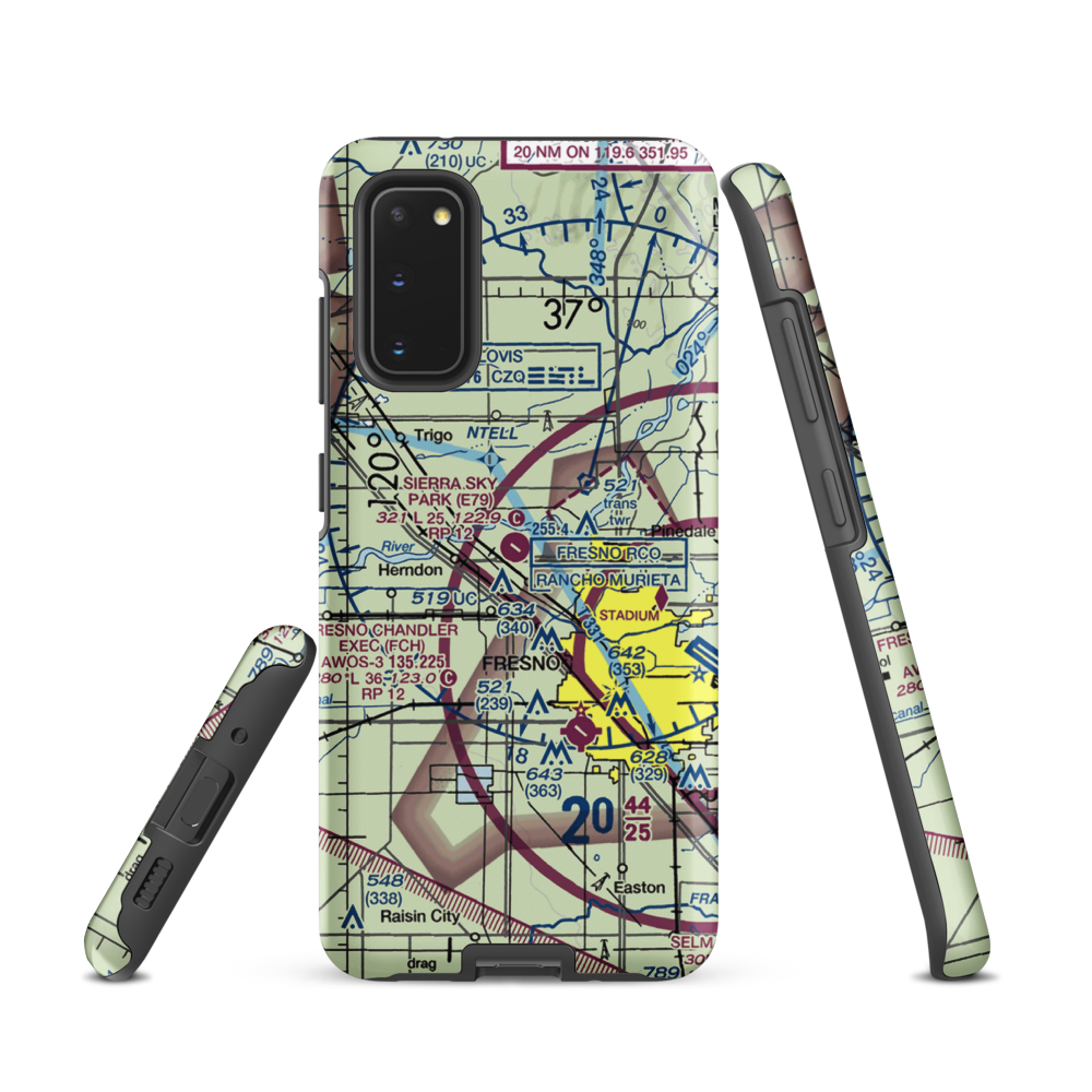 Sierra Sky Park Airport (E79) VFR Sectional Samsung Phone Case Samsung Galaxy S20 model shown