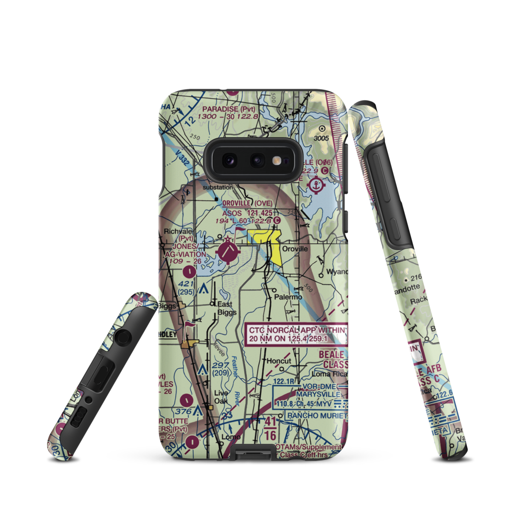 Siller Bros Inc Airport (97CL) VFR Sectional Samsung Phone Case Samsung Galaxy S10e model shown