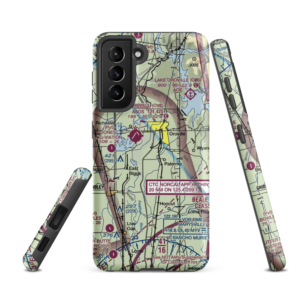 Siller Bros Inc Airport (97CL) VFR Sectional Samsung Phone Case Samsung Galaxy S21 FE model shown