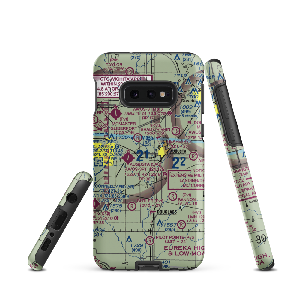 Sills Air Park (SN18) VFR Sectional Samsung Phone Case Samsung Galaxy S10 Plus model shown