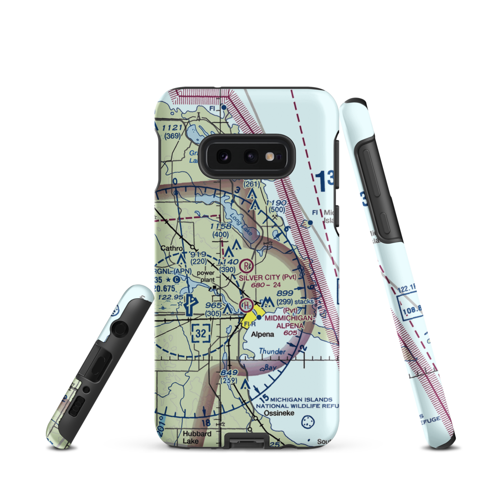 Silver City Airpark (53M) VFR Sectional Samsung Phone Case Samsung Galaxy S10 Plus model shown