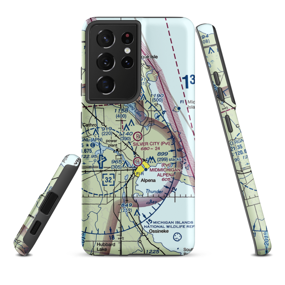 Silver City Airpark (53M) VFR Sectional Samsung Phone Case Samsung Galaxy S21 Ultra model shown