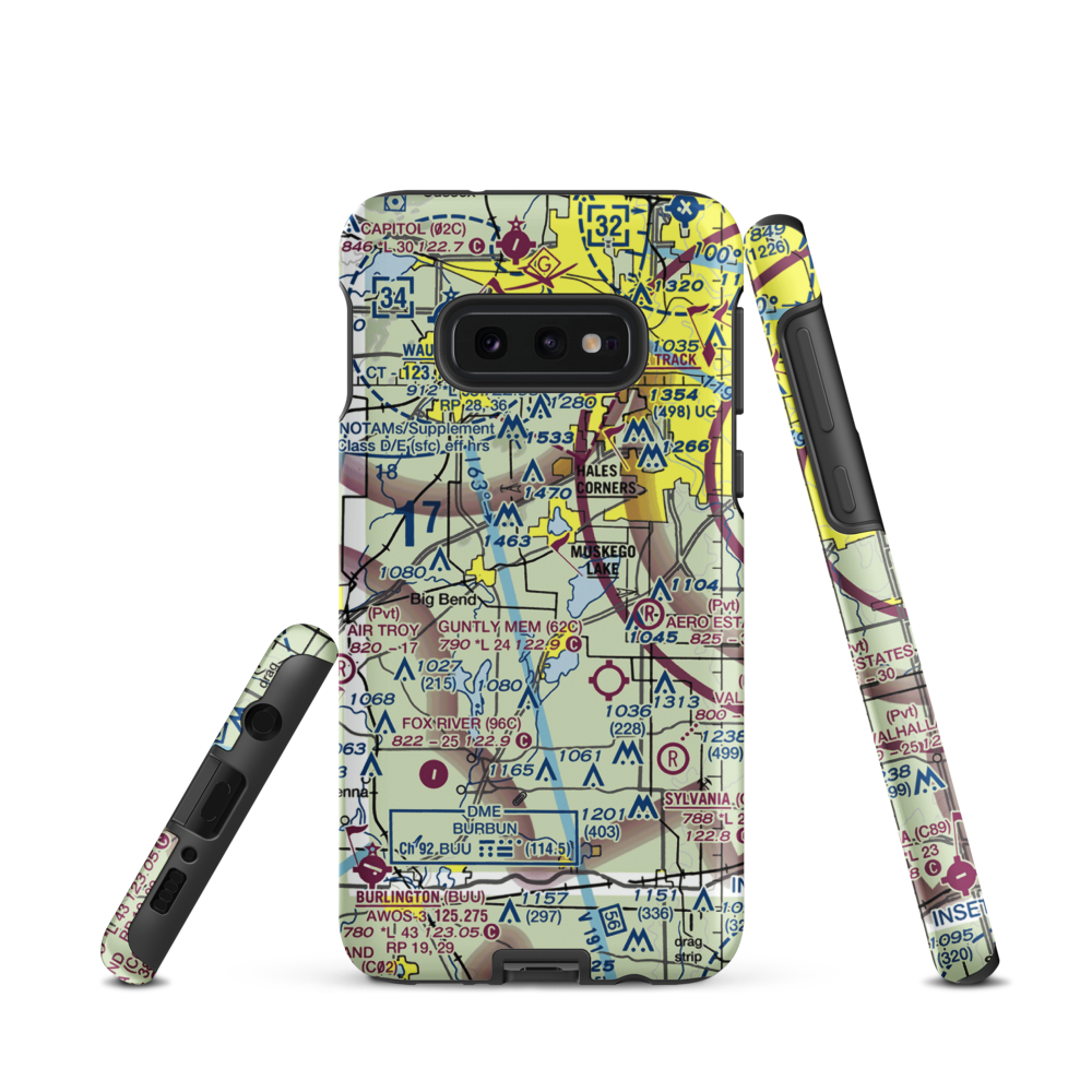 Simandl Field/Private Airport (0WI6) VFR Sectional Samsung Phone Case Samsung Galaxy S10 Plus model shown