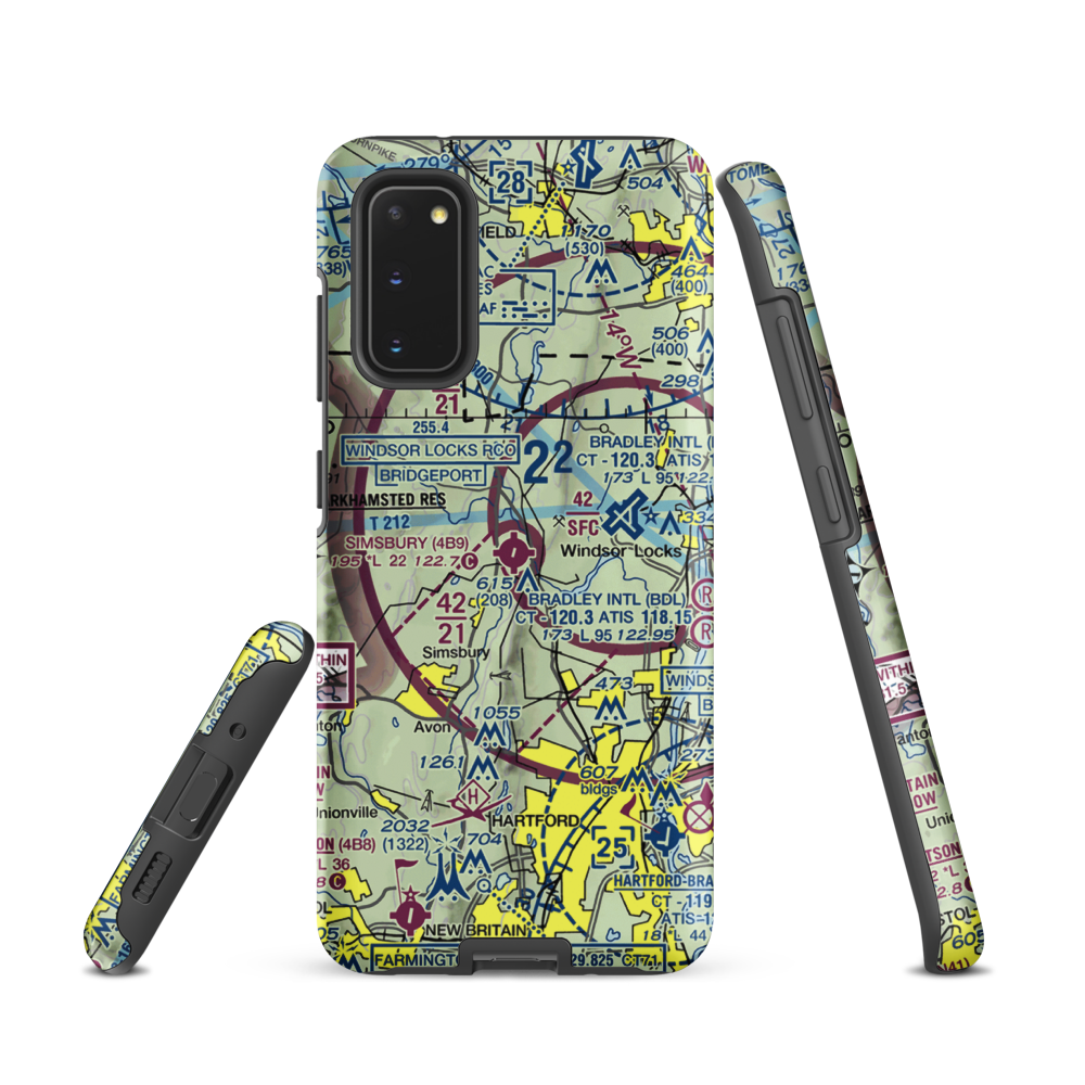 Simsbury Airport (4B9) VFR Sectional Samsung Phone Case Samsung Galaxy S20 model shown