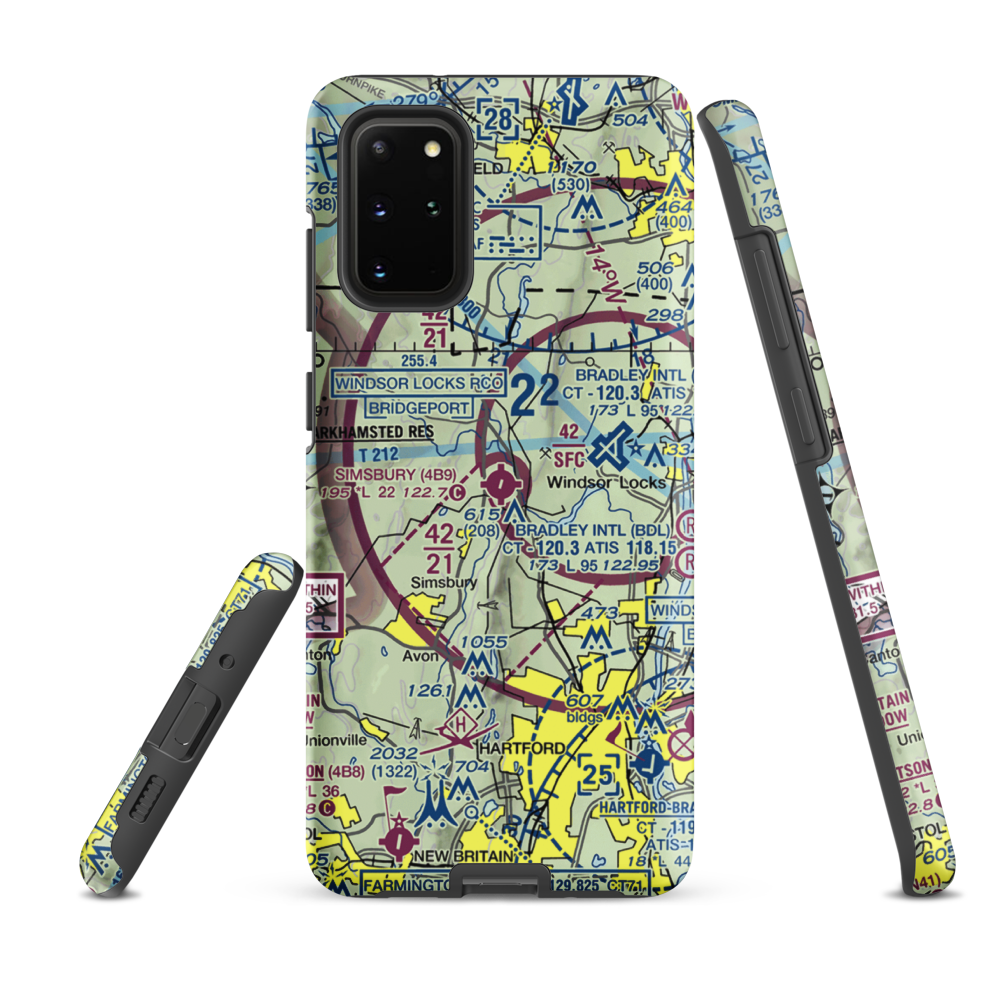 Simsbury Airport (4B9) VFR Sectional Samsung Phone Case Samsung Galaxy S20 Plus model shown