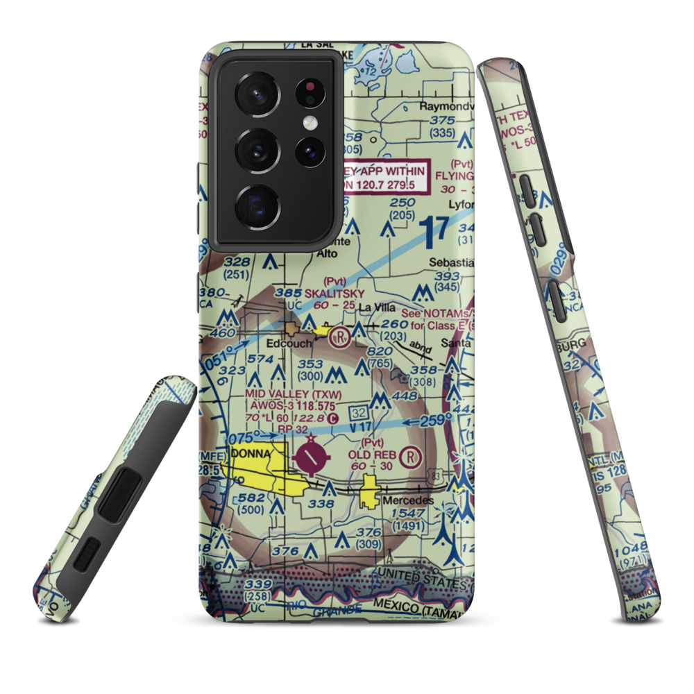 Skalitsky Airport (6TE0) VFR Sectional Samsung Phone Case Samsung Galaxy S21 Plus model shown