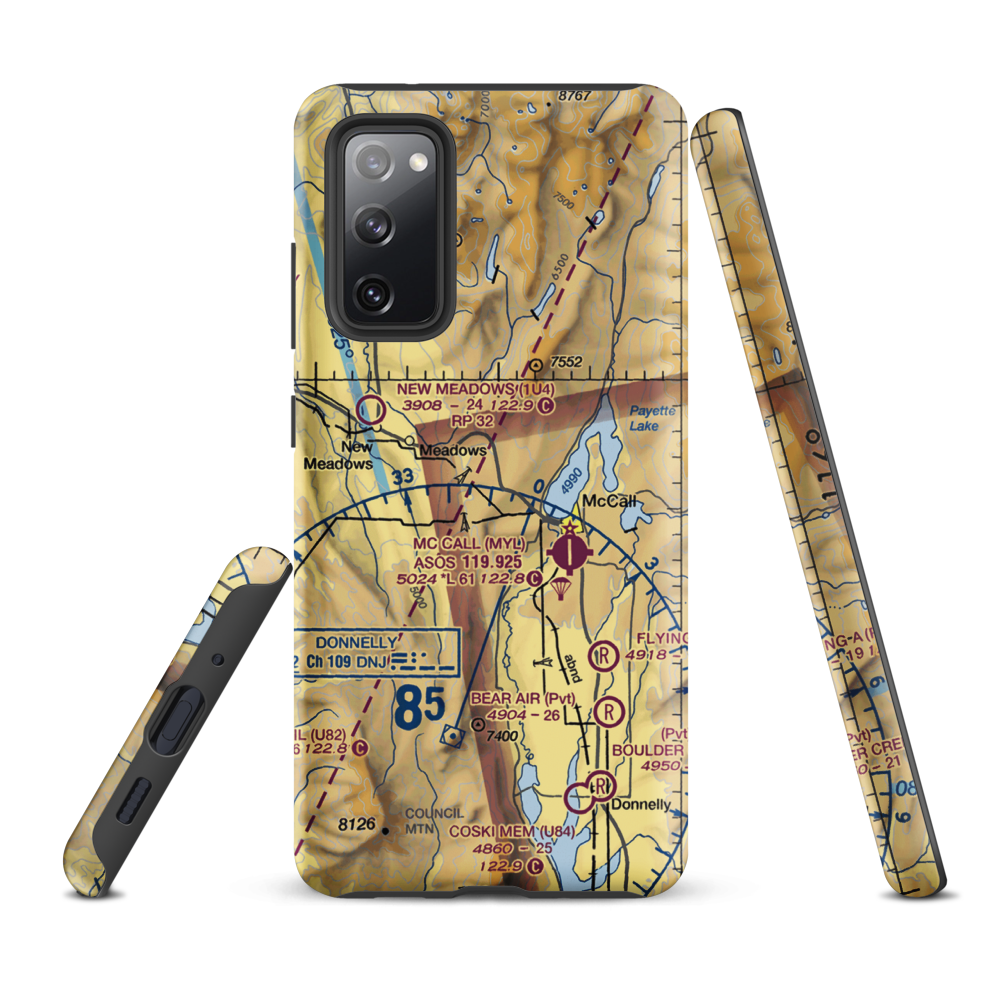 Ski Valley Airport (US-0009) VFR Sectional Samsung Phone Case Samsung Galaxy S20 FE model shown