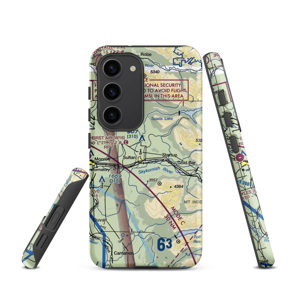 Sky Harbor Airport (S86) VFR Sectional Samsung Phone Case Samsung Galaxy S23 model shown