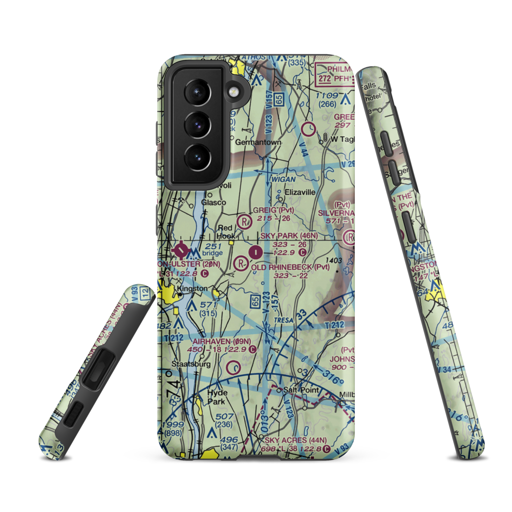 Sky Park Airport (46N) VFR Sectional Samsung Phone Case Samsung Galaxy S21 FE model shown