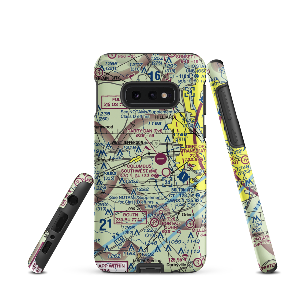 Sky Ranch Airport (49OH) VFR Sectional Samsung Phone Case Samsung Galaxy S10 Plus model shown