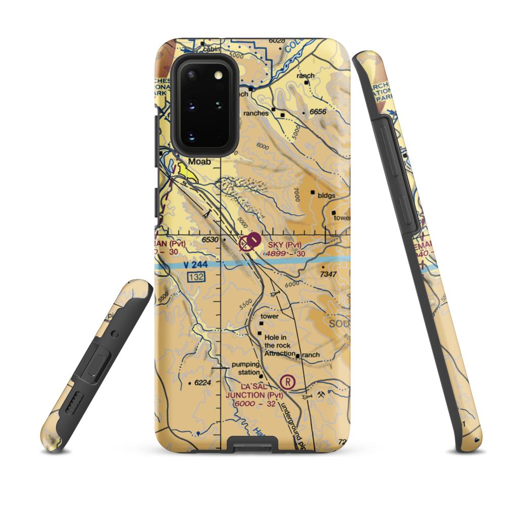Sky Ranch Airport (UT53) VFR Sectional Samsung Phone Case Samsung Galaxy S20 Plus model shown