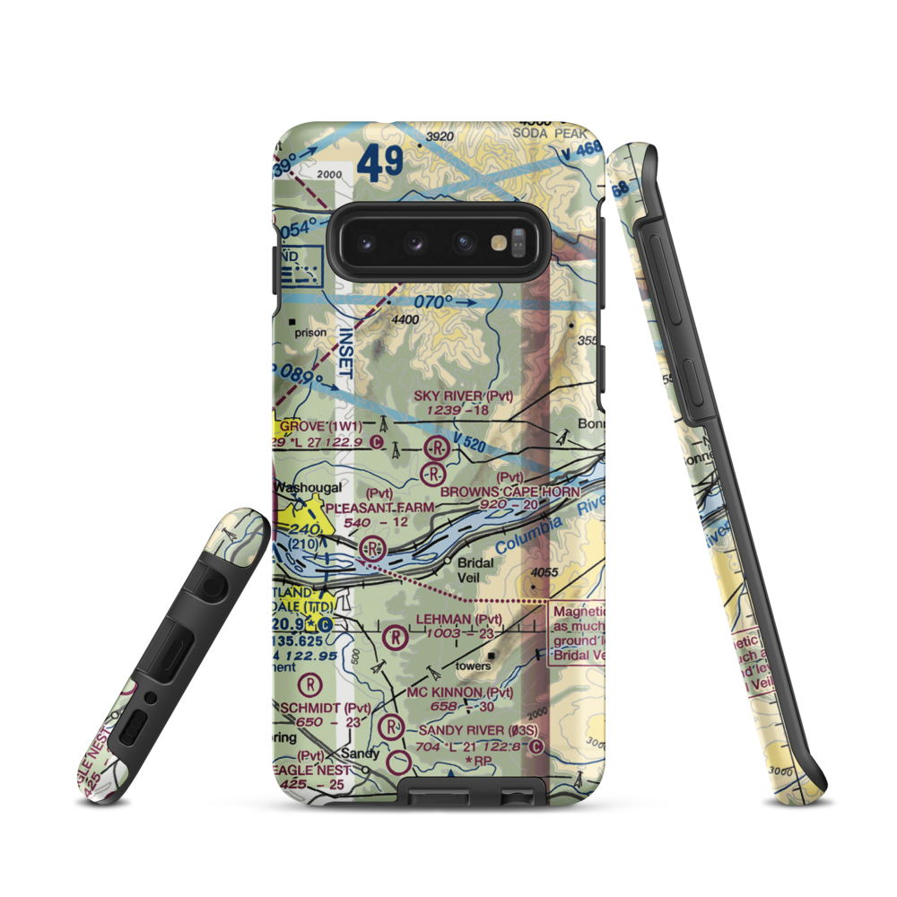 Sky River Ranch Airport (WA78) VFR Sectional Samsung Phone Case Samsung Galaxy S10 model shown