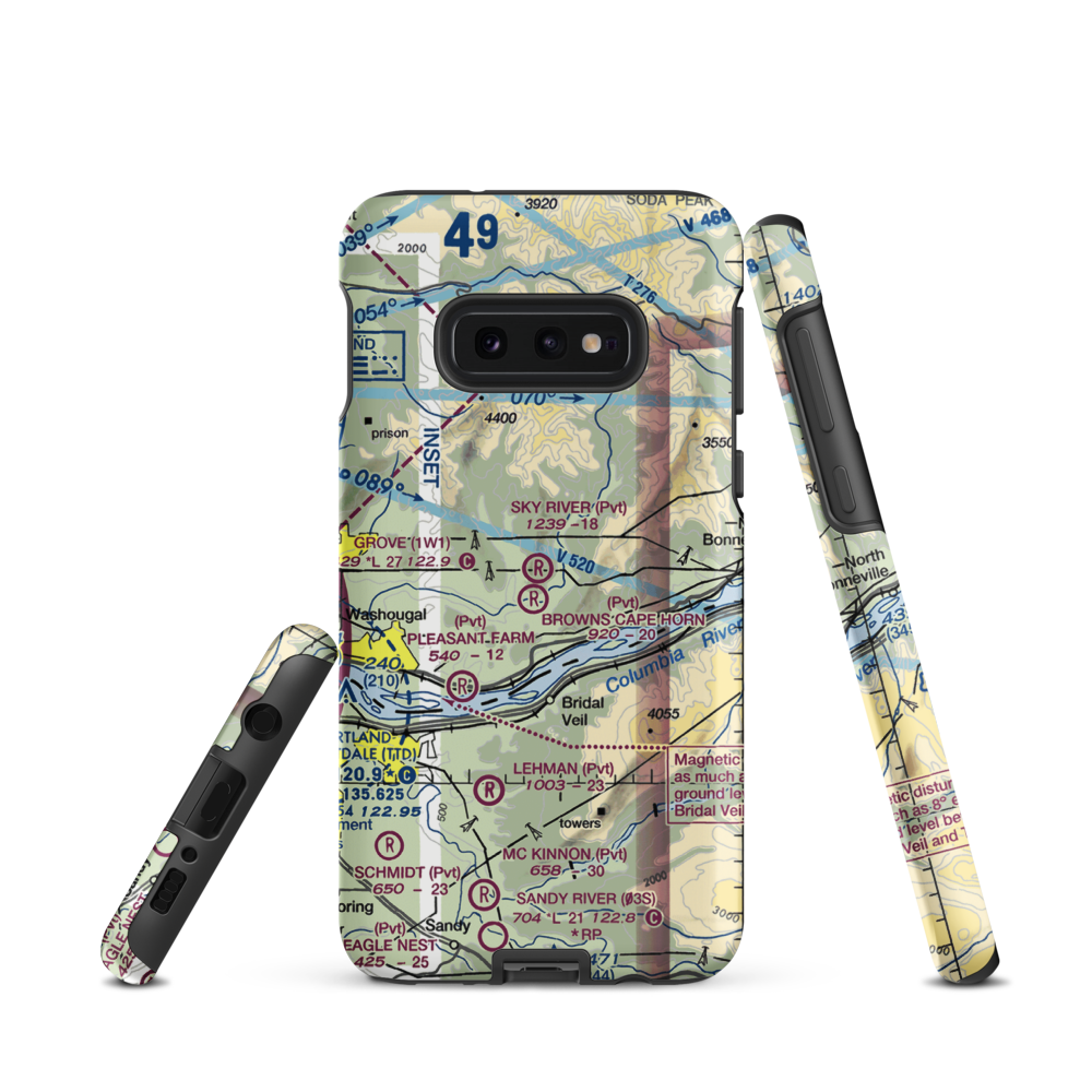 Sky River Ranch Airport (WA78) VFR Sectional Samsung Phone Case Samsung Galaxy S10e model shown