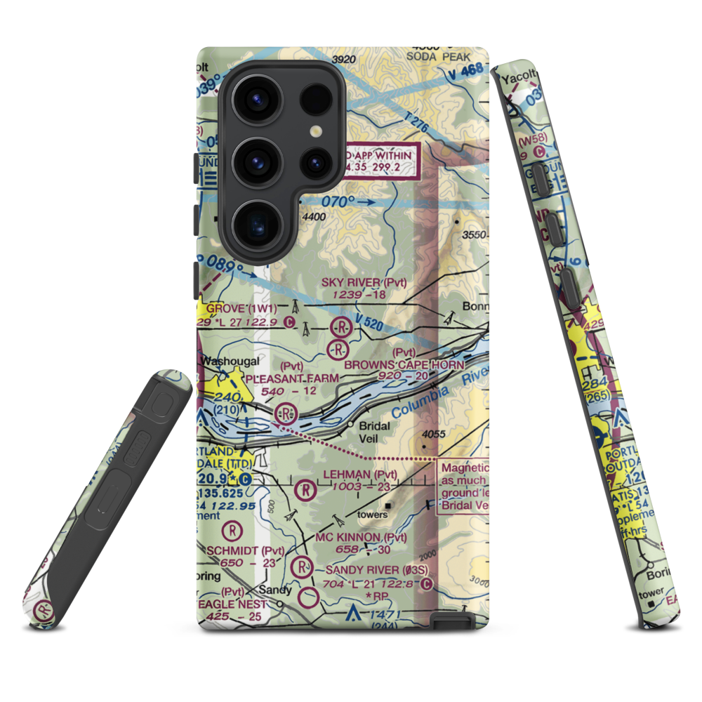 Sky River Ranch Airport (WA78) VFR Sectional Samsung Phone Case Samsung Galaxy S23 Ultra model shown