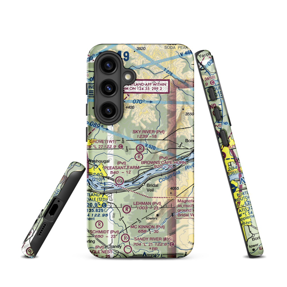 Sky River Ranch Airport (WA78) VFR Sectional Samsung Phone Case Samsung Galaxy S24 model shown