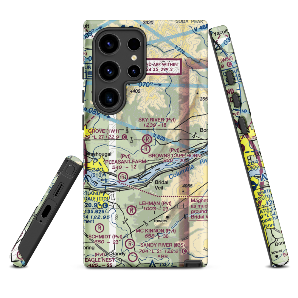 Sky River Ranch Airport (WA78) VFR Sectional Samsung Phone Case Samsung Galaxy S24 Ultra model shown