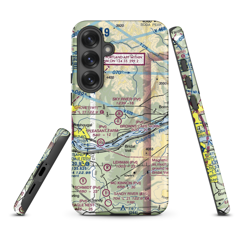 Sky River Ranch Airport (WA78) VFR Sectional Samsung Phone Case Samsung Galaxy S25 Plus model shown