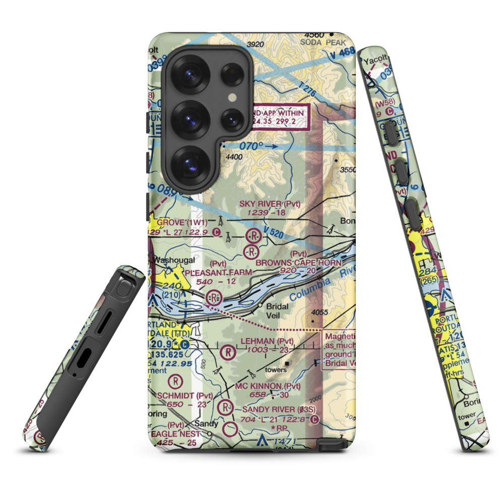 Sky River Ranch Airport (WA78) VFR Sectional Samsung Phone Case Samsung Galaxy S25 Ultra model shown