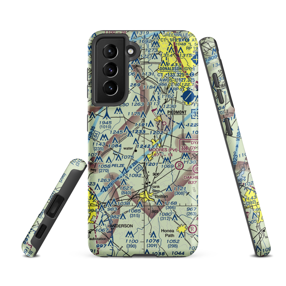 Sky Valley Airpark (SC32) VFR Sectional Samsung Phone Case Samsung Galaxy S21 FE model shown