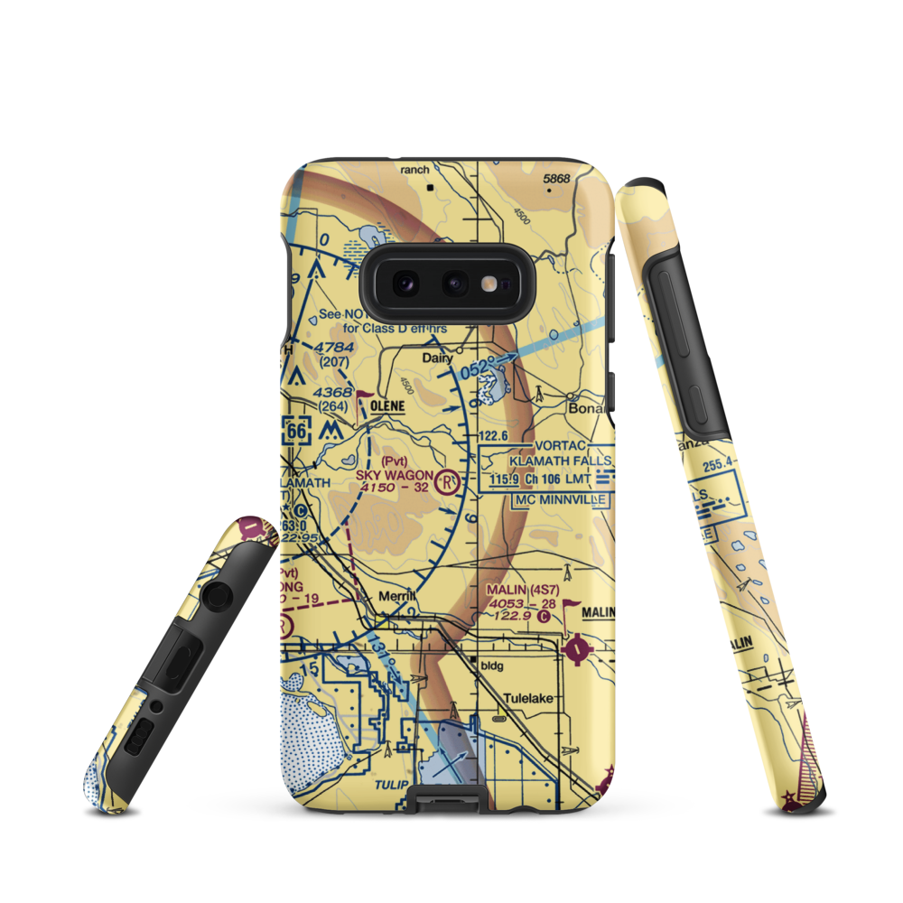 Sky Wagon Ranch Airport (6OG3) VFR Sectional Samsung Phone Case Samsung Galaxy S10 Plus model shown