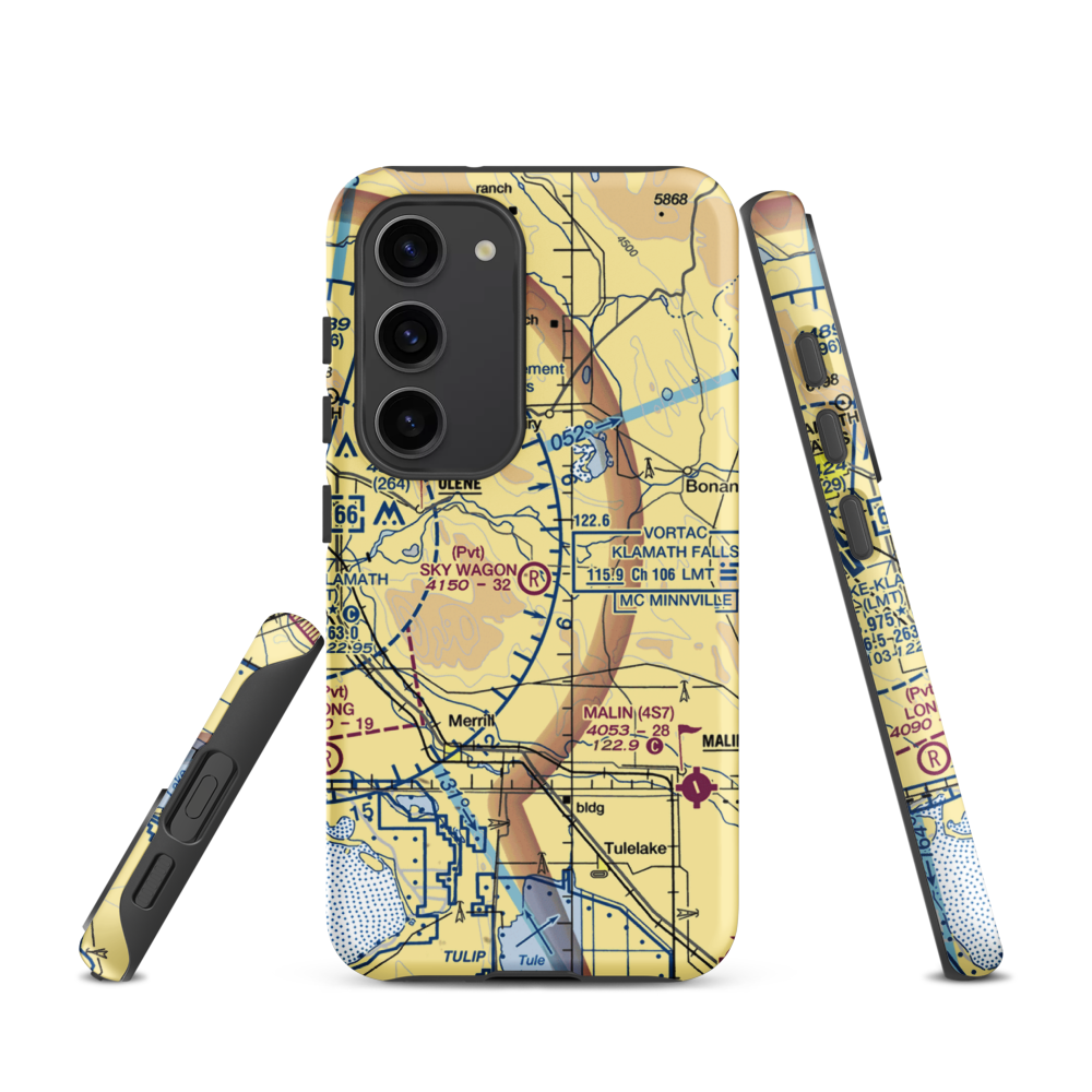Sky Wagon Ranch Airport (6OG3) VFR Sectional Samsung Phone Case Samsung Galaxy S23 model shown