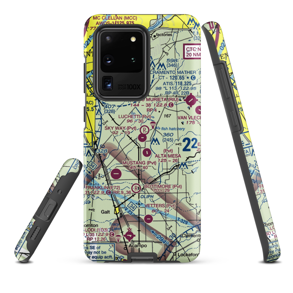 Sky Way Estates Airport (CL04) VFR Sectional Samsung Phone Case Samsung Galaxy S20 Ultra model shown