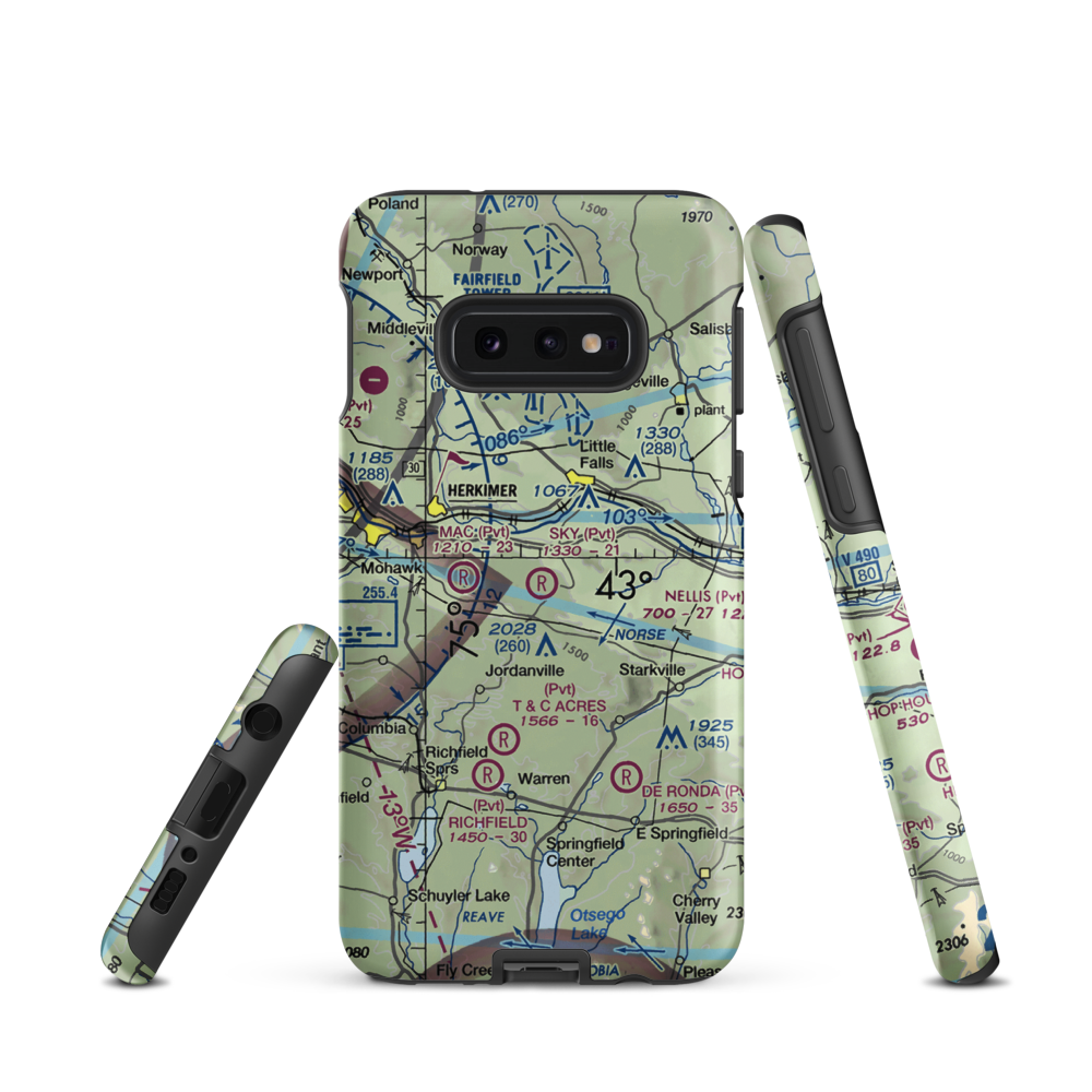 Sky-Ranch Airport (NY26) VFR Sectional Samsung Phone Case Samsung Galaxy S10e model shown