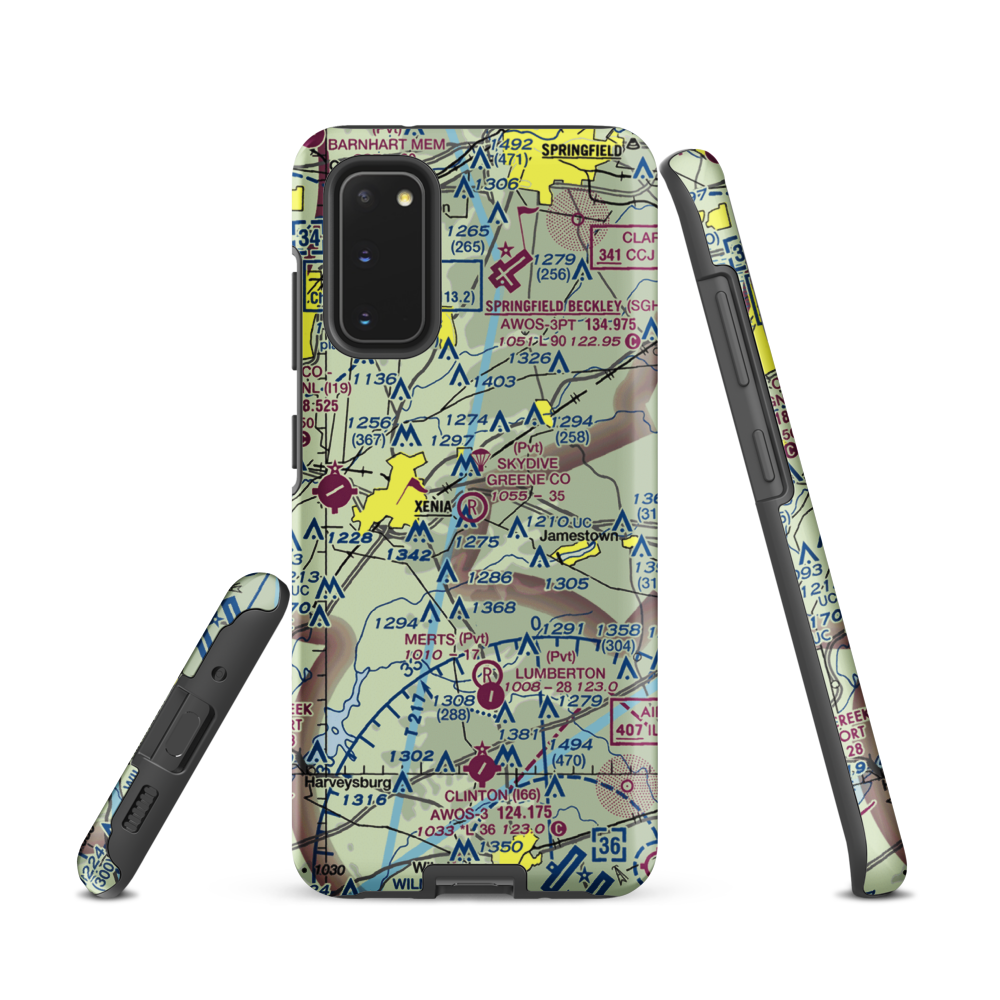 Skydive Greene County Inc Airport (7OA7) VFR Sectional Samsung Phone Case Samsung Galaxy S20 model shown