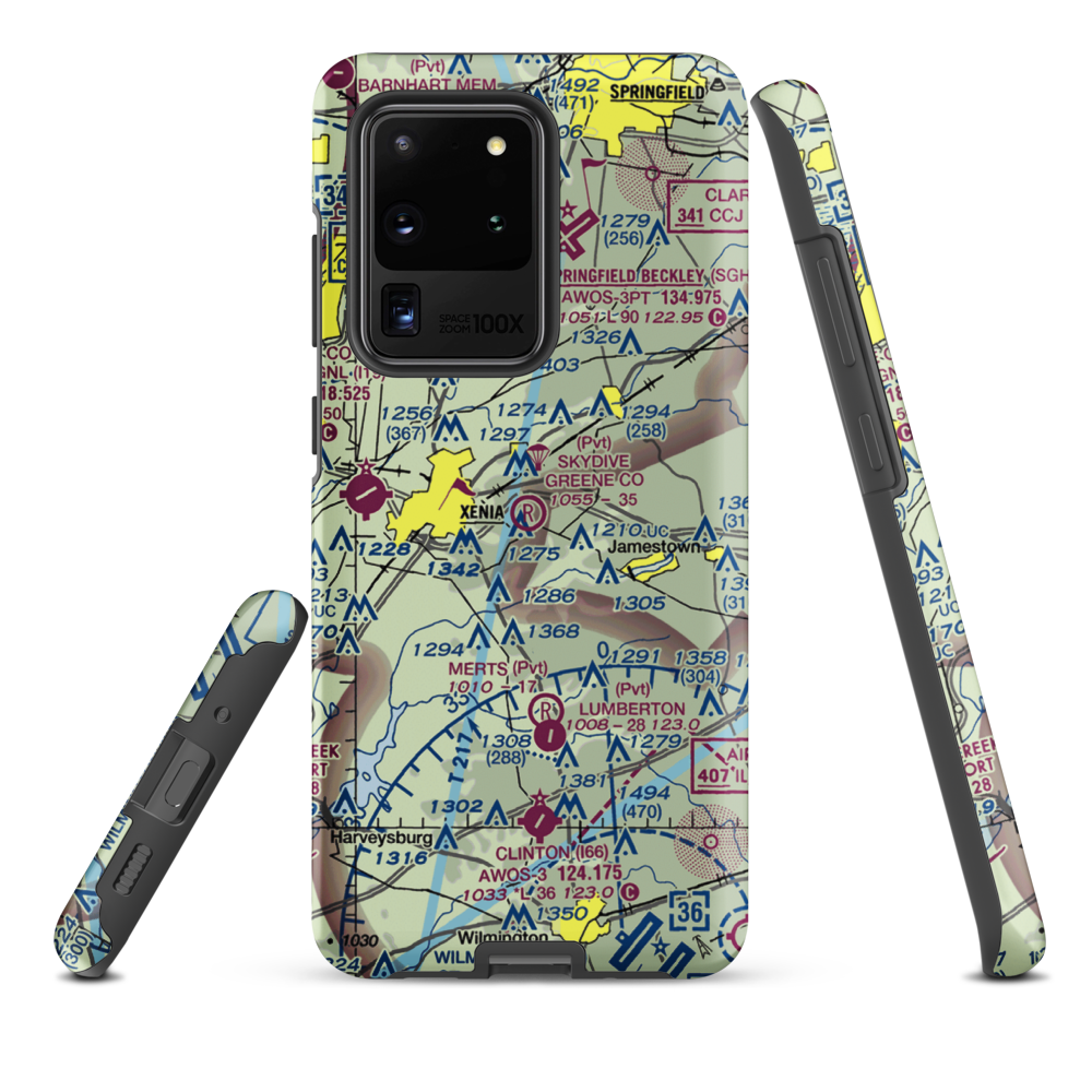 Skydive Greene County Inc Airport (7OA7) VFR Sectional Samsung Phone Case Samsung Galaxy S20 Ultra model shown