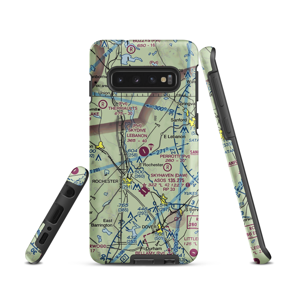 Skydive Lebanon Airport (ME64) VFR Sectional Samsung Phone Case Samsung Galaxy S10 model shown