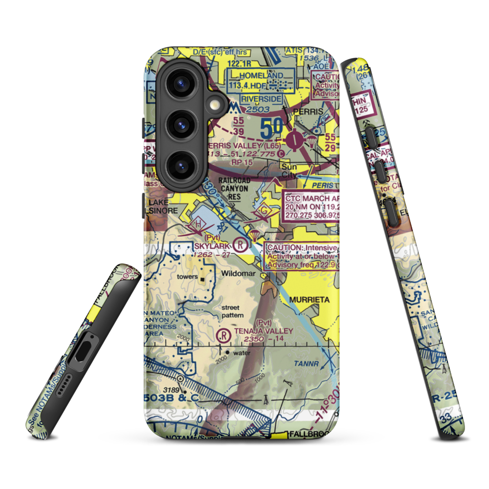 Skylark Field (CA89) VFR Sectional Samsung Phone Case Samsung Galaxy S24 Plus model shown