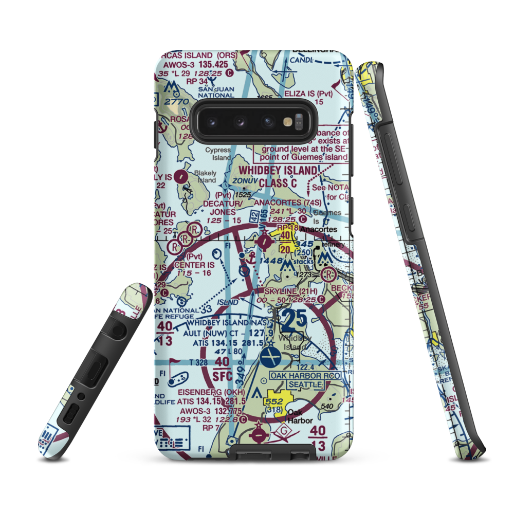 Skyline Seaplane Base (21H) VFR Sectional Samsung Phone Case Samsung Galaxy S10 Plus model shown