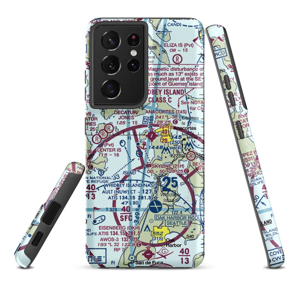 Skyline Seaplane Base (21H) VFR Sectional Samsung Phone Case Samsung Galaxy S21 Ultra model shown