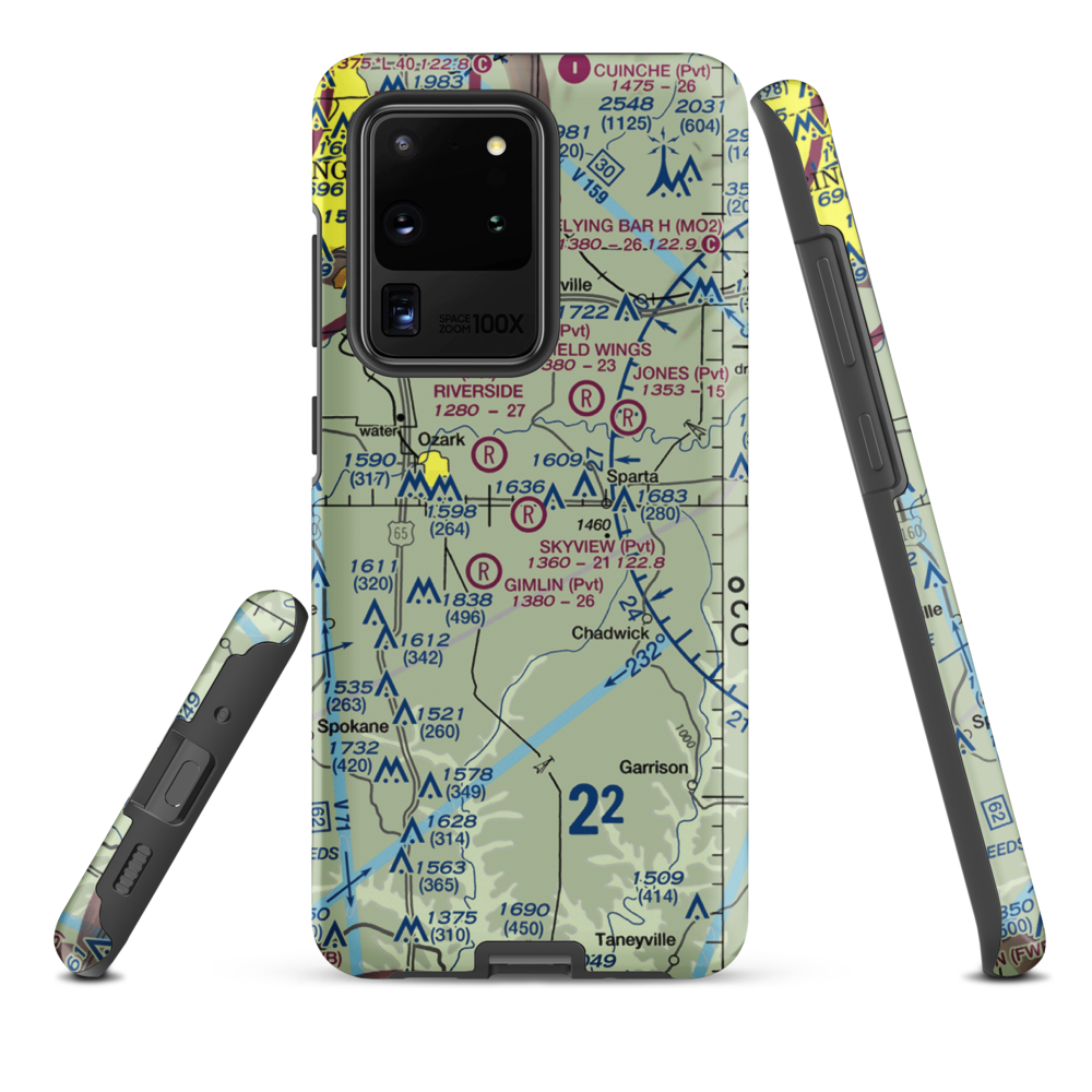 Skyview Airport (MU70) VFR Sectional Samsung Phone Case Samsung Galaxy S20 Ultra model shown