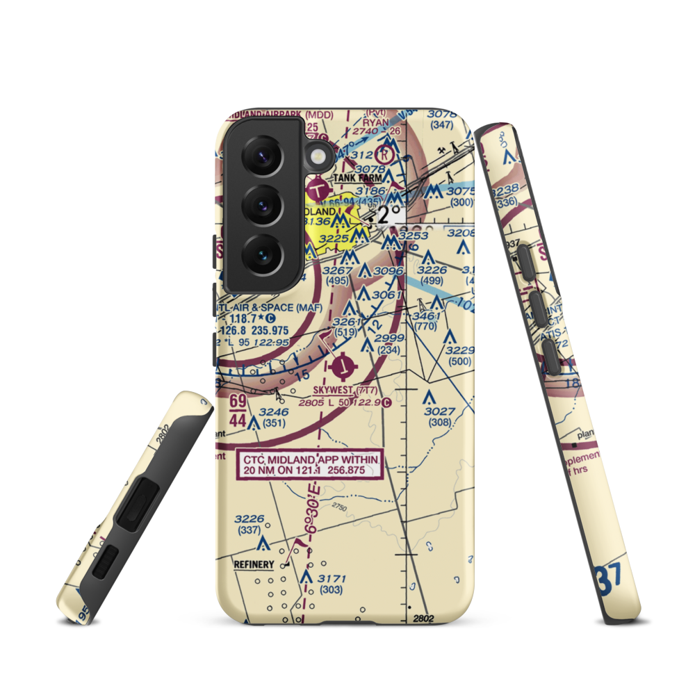 Skywest Inc Airport (7T7) VFR Sectional Samsung Phone Case Samsung Galaxy S22 model shown