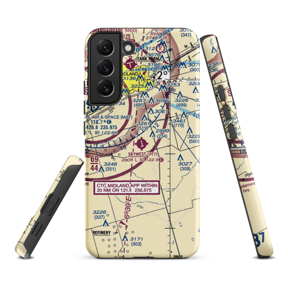 Skywest Inc Airport (7T7) VFR Sectional Samsung Phone Case Samsung Galaxy S22 Plus model shown