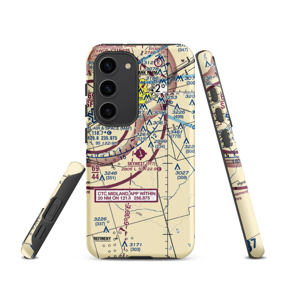 Skywest Inc Airport (7T7) VFR Sectional Samsung Phone Case Samsung Galaxy S23 model shown