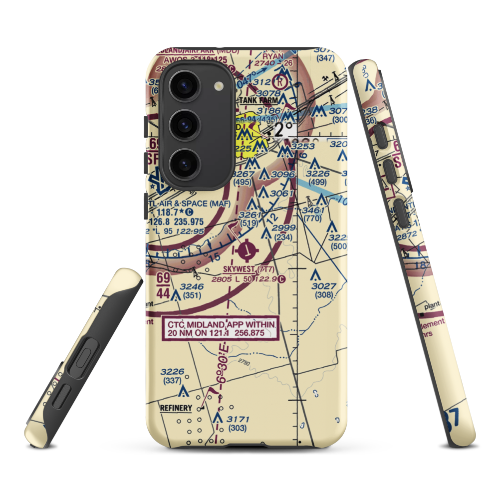 Skywest Inc Airport (7T7) VFR Sectional Samsung Phone Case Samsung Galaxy S23 Plus model shown