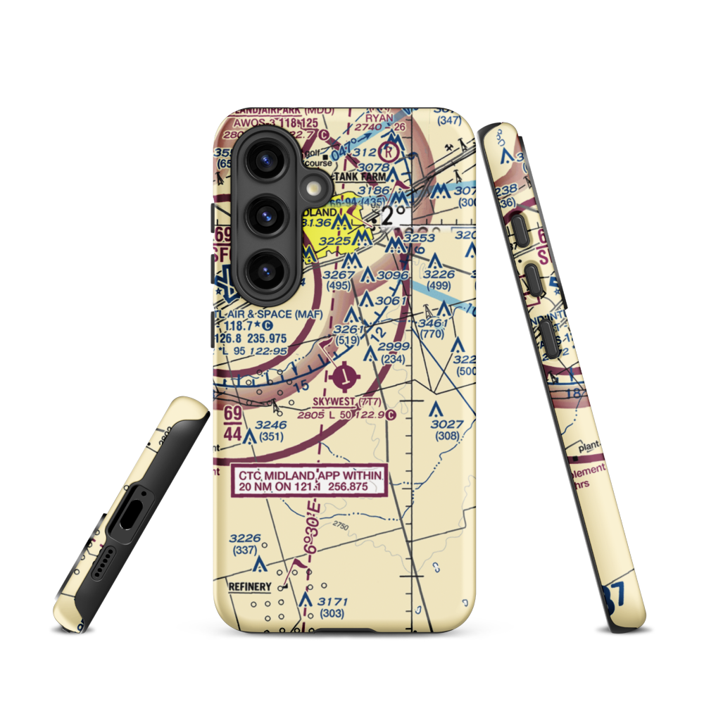 Skywest Inc Airport (7T7) VFR Sectional Samsung Phone Case Samsung Galaxy S24 model shown