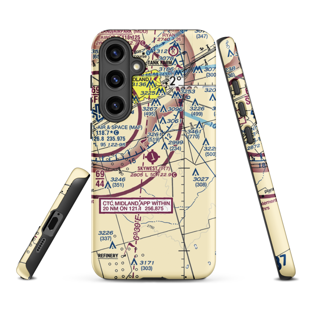 Skywest Inc Airport (7T7) VFR Sectional Samsung Phone Case Samsung Galaxy S24 Plus model shown