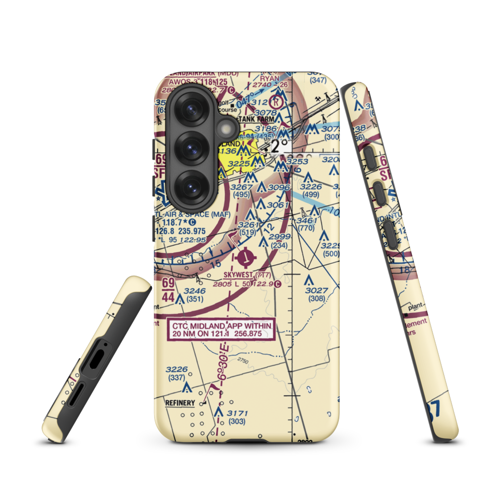 Skywest Inc Airport (7T7) VFR Sectional Samsung Phone Case Samsung Galaxy S25 model shown