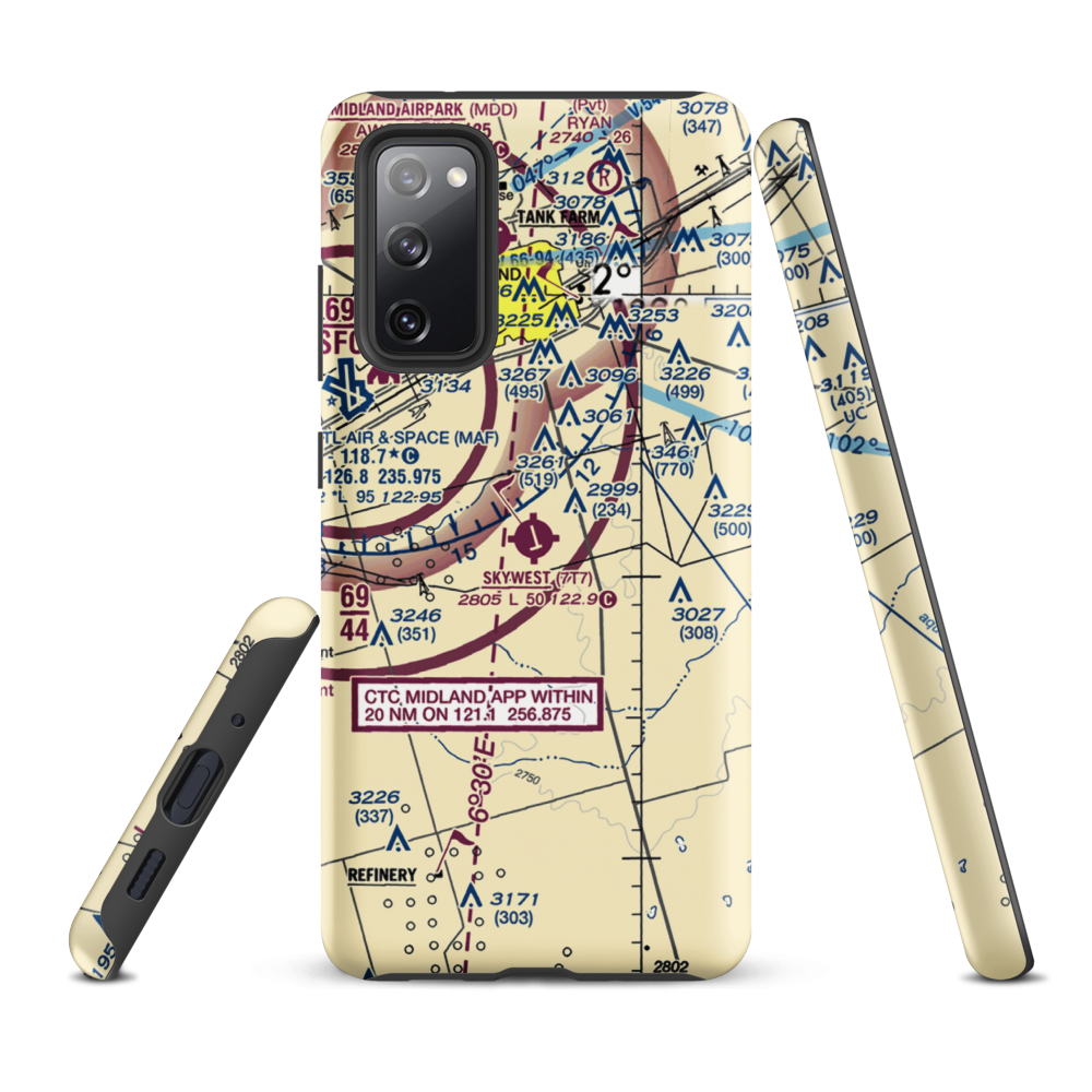Skywest Inc Airport (7T7) VFR Sectional Samsung Phone Case Samsung Galaxy S20 FE model shown
