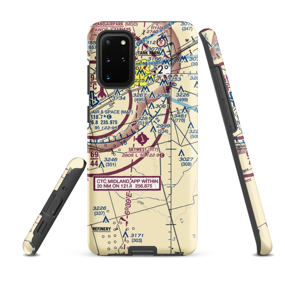 Skywest Inc Airport (7T7) VFR Sectional Samsung Phone Case Samsung Galaxy S20 Plus model shown