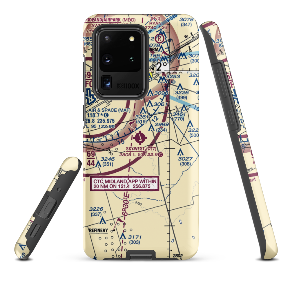 Skywest Inc Airport (7T7) VFR Sectional Samsung Phone Case Samsung Galaxy S20 Ultra model shown