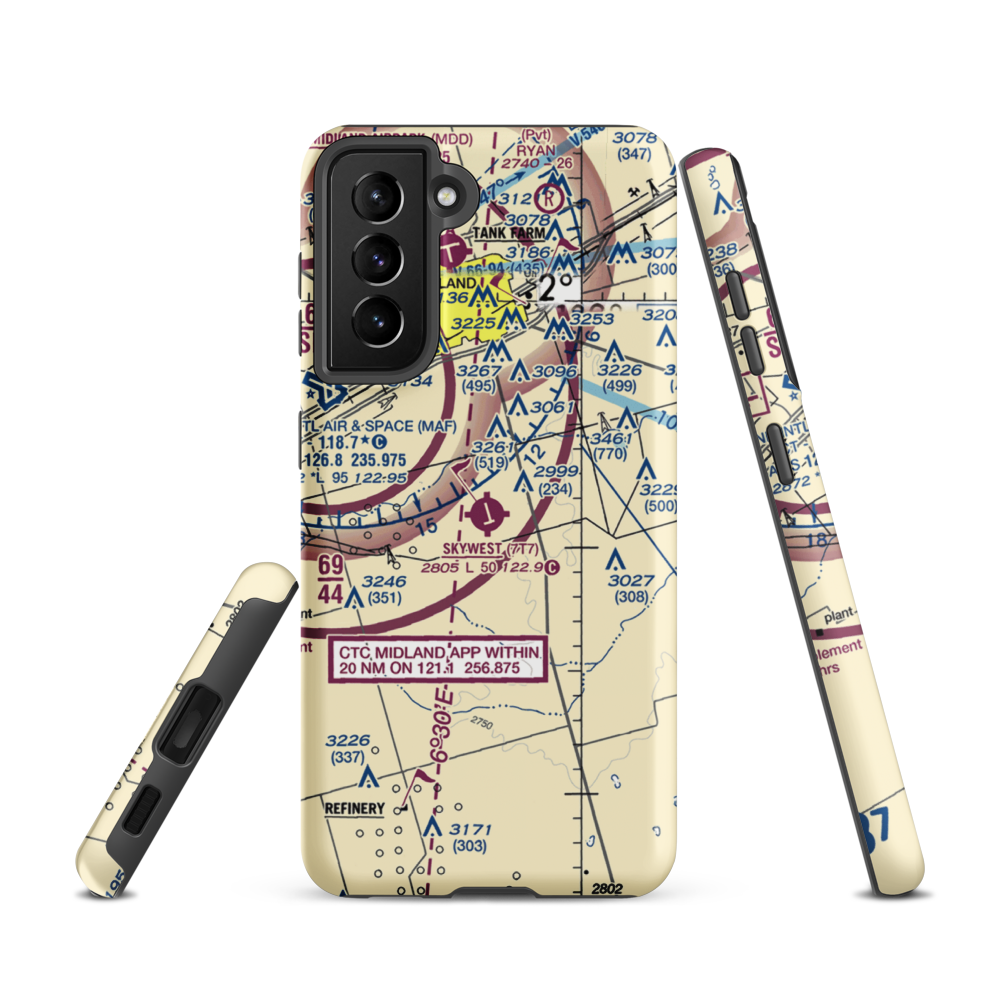 Skywest Inc Airport (7T7) VFR Sectional Samsung Phone Case Samsung Galaxy S21 model shown