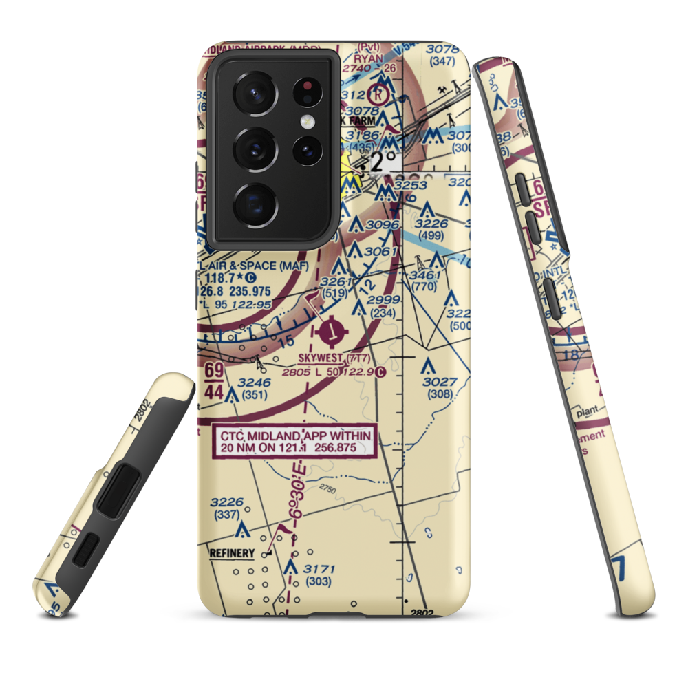 Skywest Inc Airport (7T7) VFR Sectional Samsung Phone Case Samsung Galaxy S21 Ultra model shown