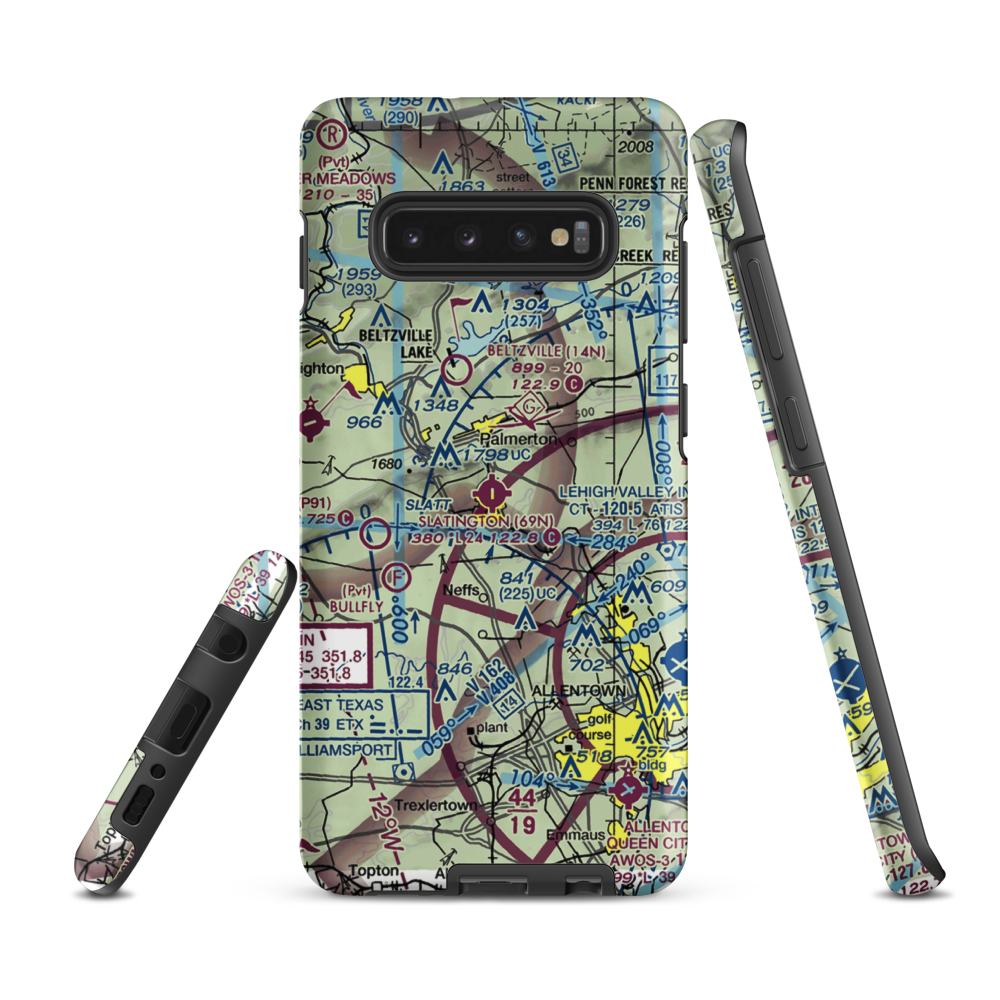 Slatington Airport (69N) VFR Sectional Samsung Phone Case Samsung Galaxy S10 Plus model shown